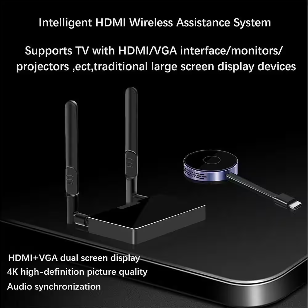 4K Wireless HDMI Extender, 5G Transmitter & Receiver, VGA Output, No WiFi Needed - Image 2